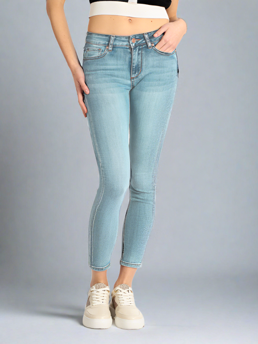 Skinny Jeans Cintura Baja Mujer