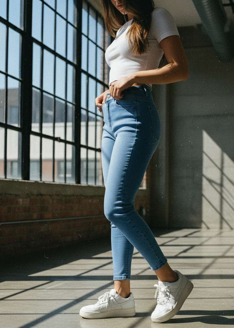 Vaqueros Ajustados Mujer Azules de MOM Style