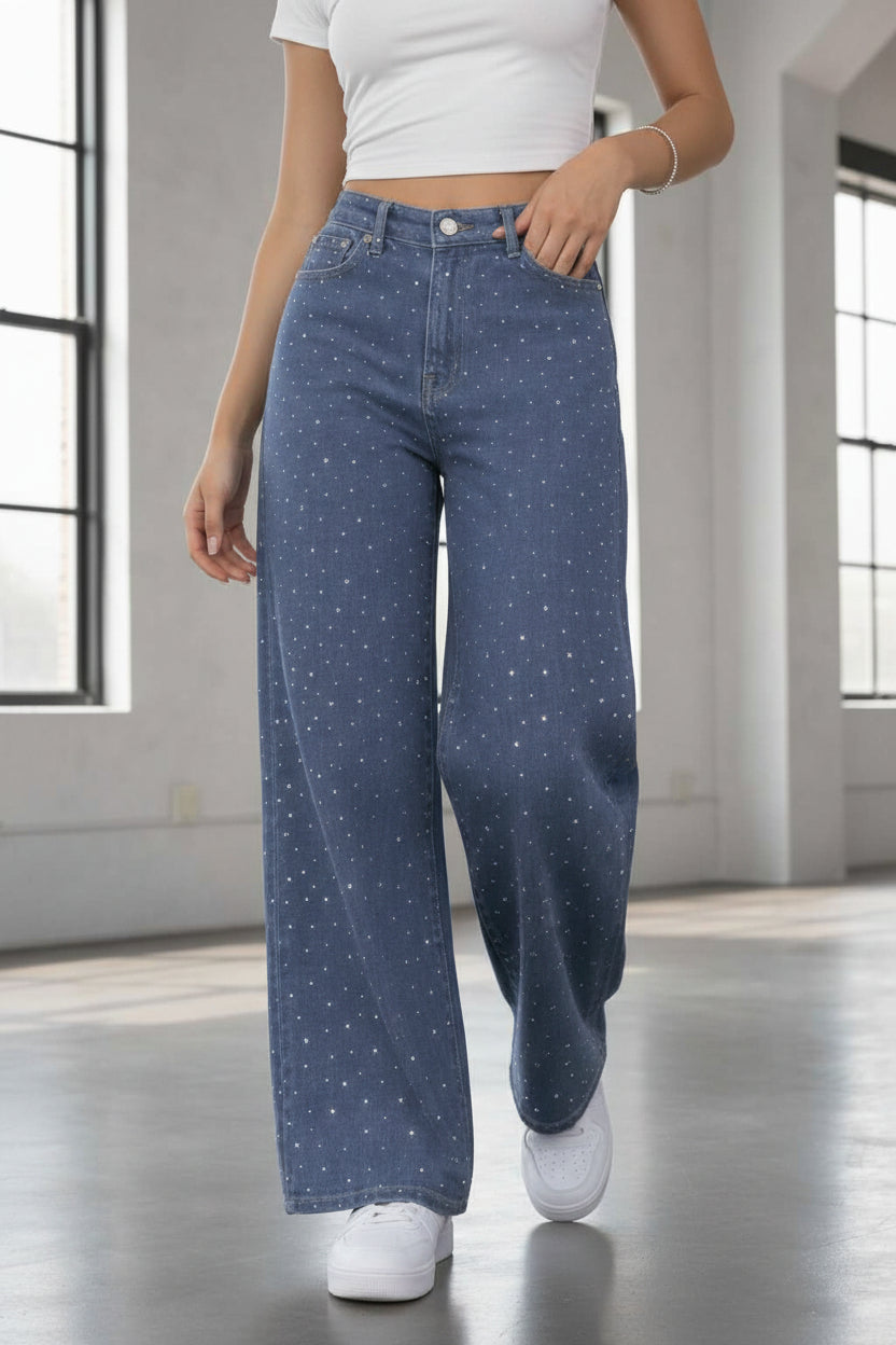 PDMX Jeans Starlight Indigo cristal baggy fit stretch