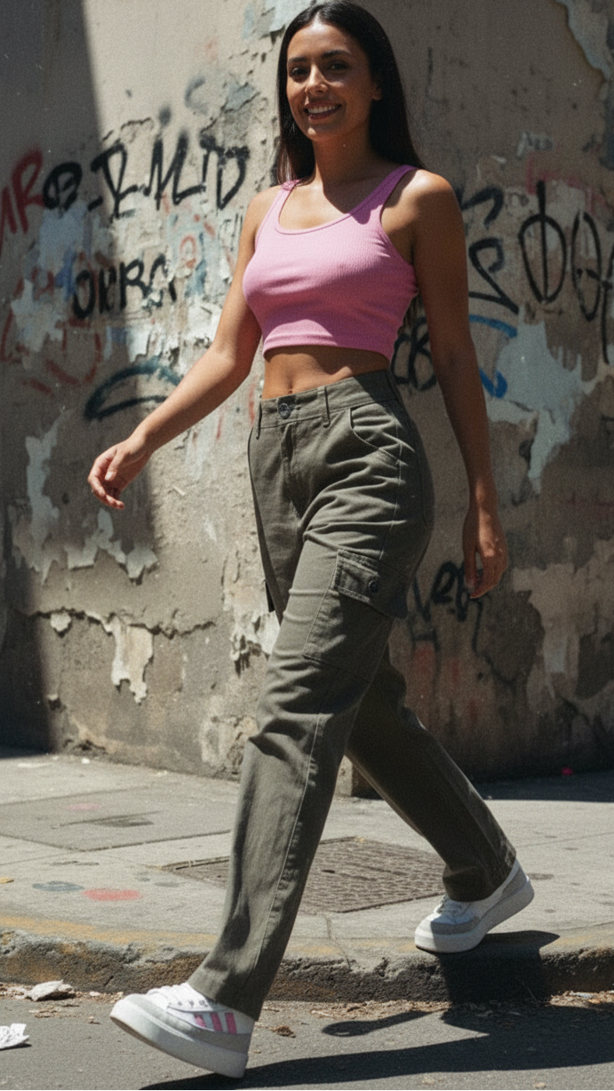 Pantalones Cargo Beige para Mujer - Estilo Casual