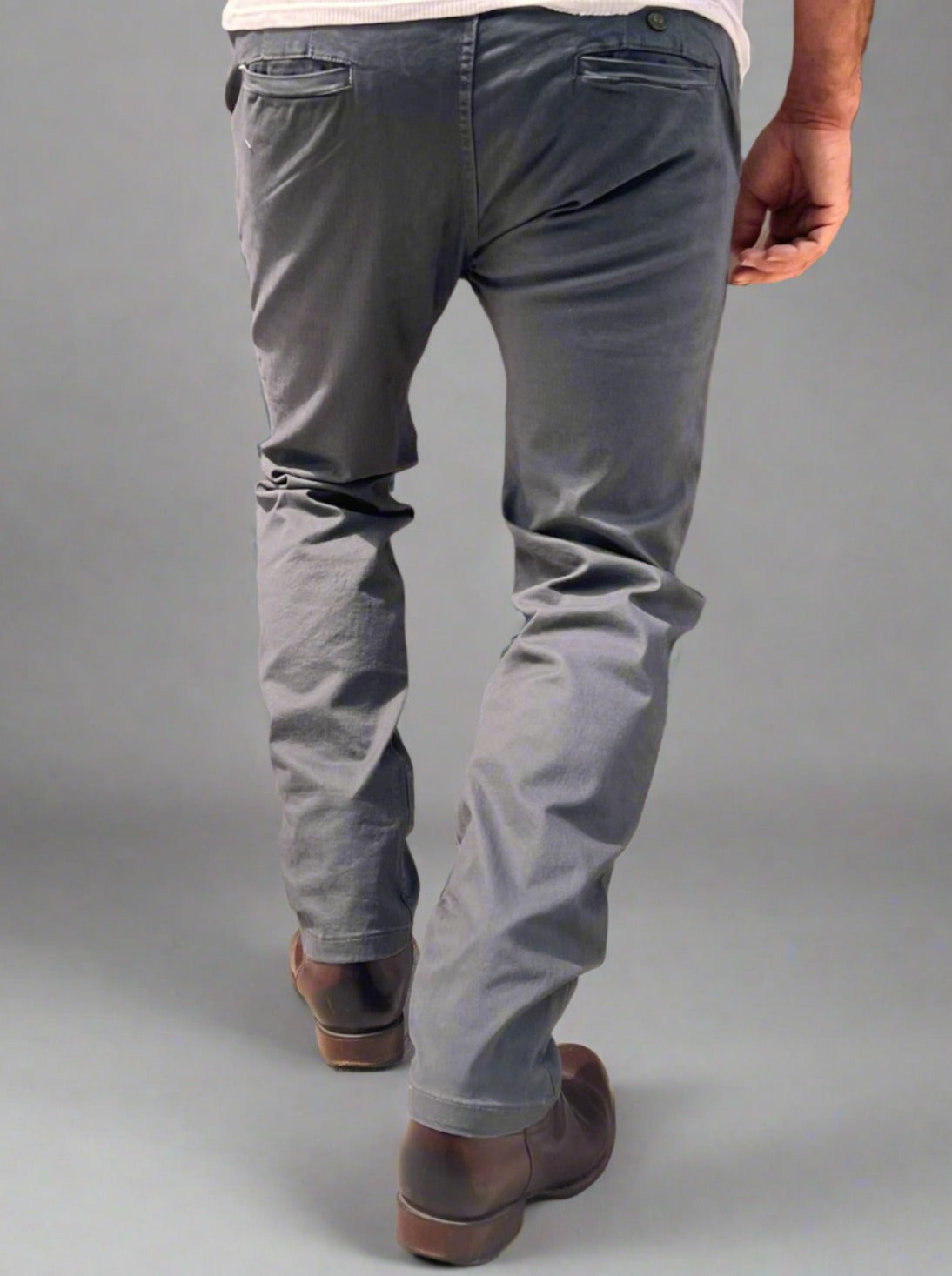 Pantalón Chino Hombre Gris Gabardina - PDMX Jeans