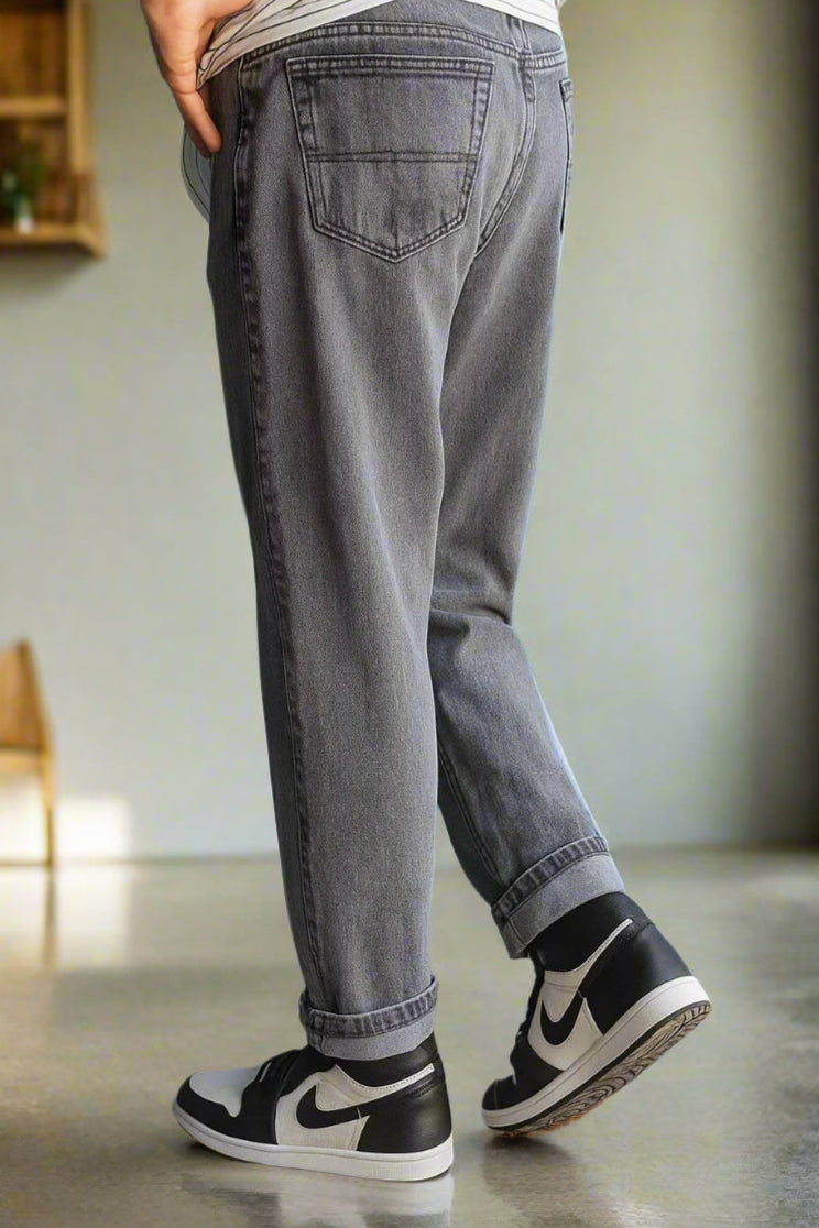 Pantalones mom fit gris carbón PDMX Jeans