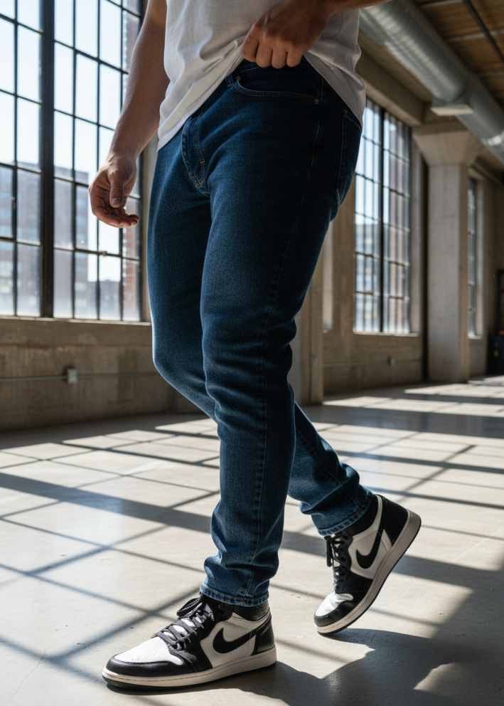 Jeans Mom para Hombre en azul clásico, envío gratis - PDMX Jeans