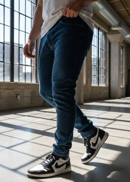 Jeans Mom para Hombre en azul clásico, envío gratis - PDMX Jeans