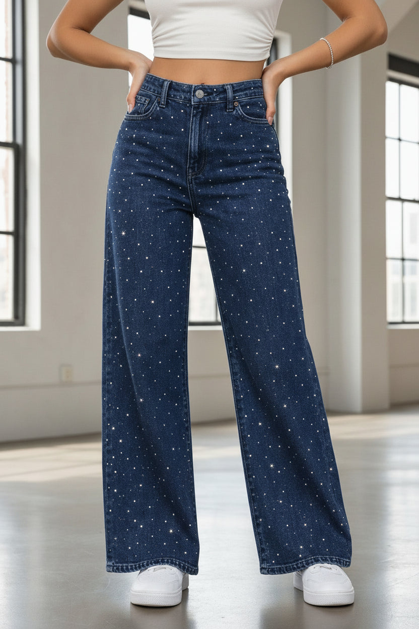 PDMX Midnight Sapphire Crystal stretch azul profundo detalle frontal