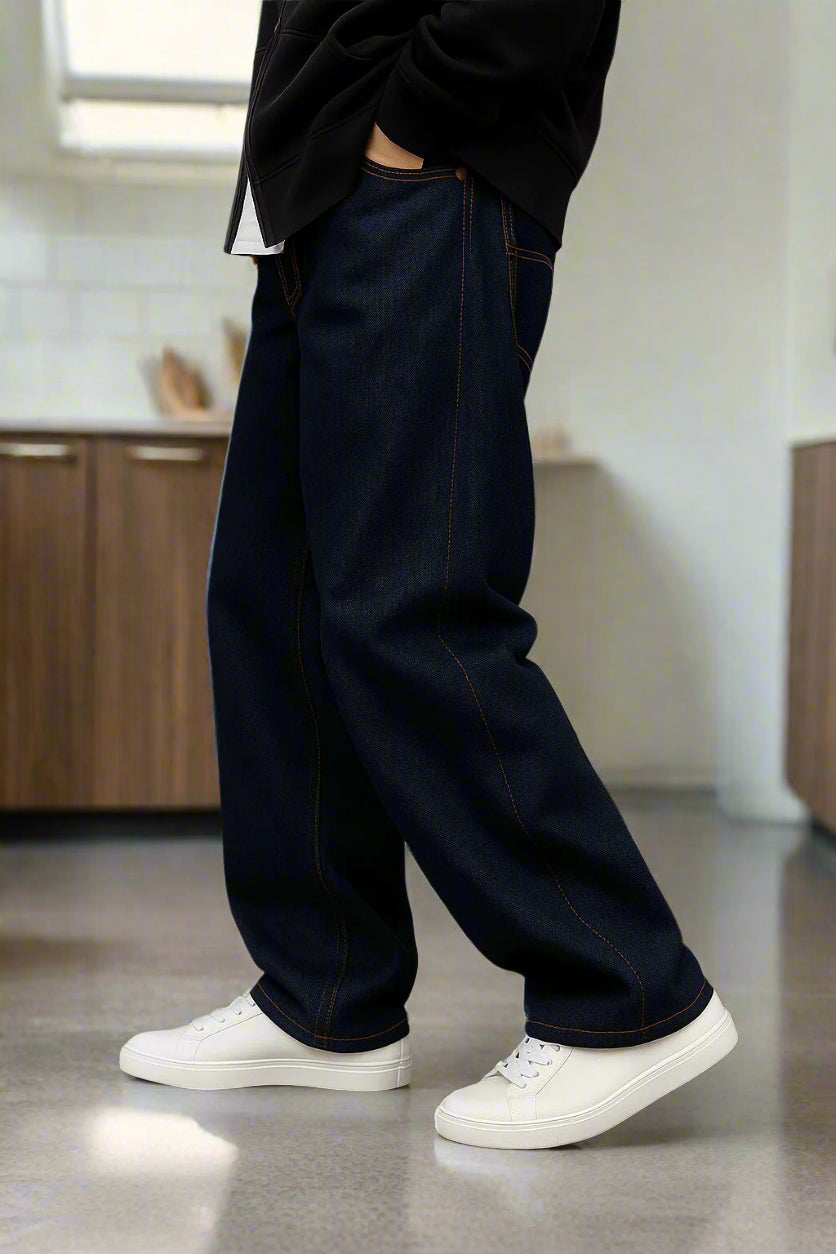 Baggy Jeans Noir Edge Indigo Black Premium