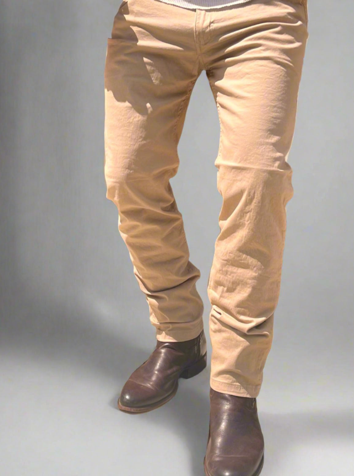 Pantalones Chinos de Gabardina Beige para Hombres - PDMX Jeans