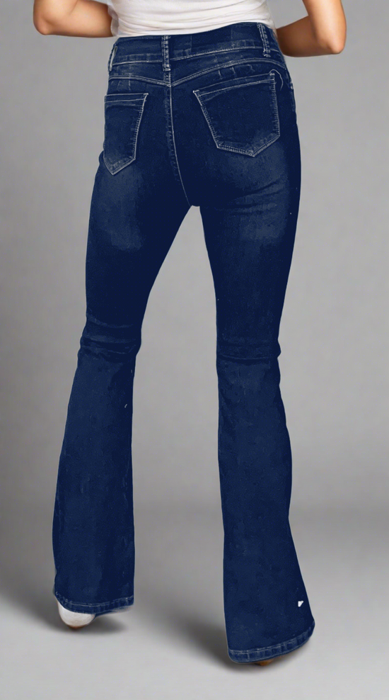 Jeans Acampanados Para Mujer, Cintura Alta, Pierna Ancha