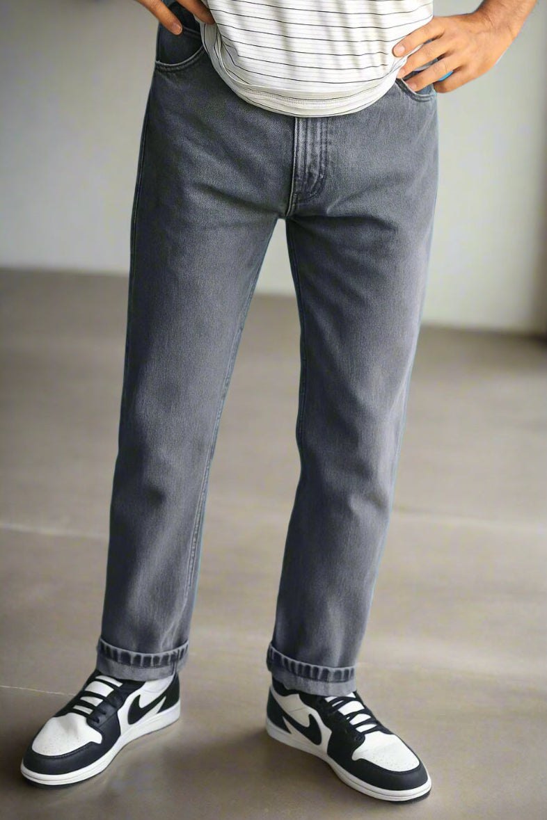 Mom Jeans gris carbón urbano para hombre de PDMAX Jeans