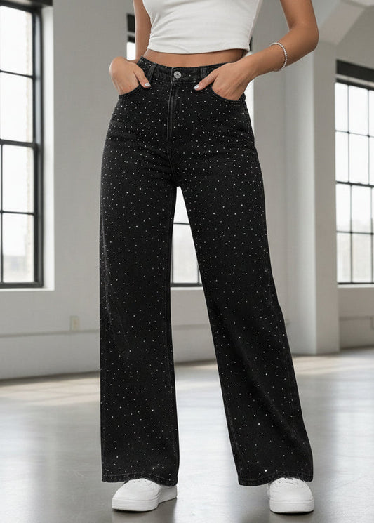 PDMX ECLIPSE NOIR FEMALE STRETCH BAGGY JEANS