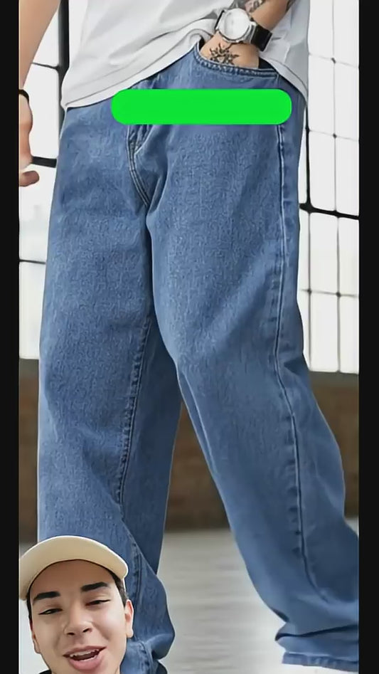 Baggy Jeans Azules Cielo para Hombre