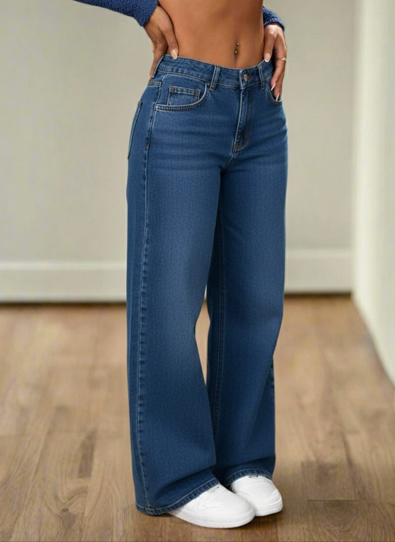 Jeans Baggy Azules Desgastados para Mujer en PDMX