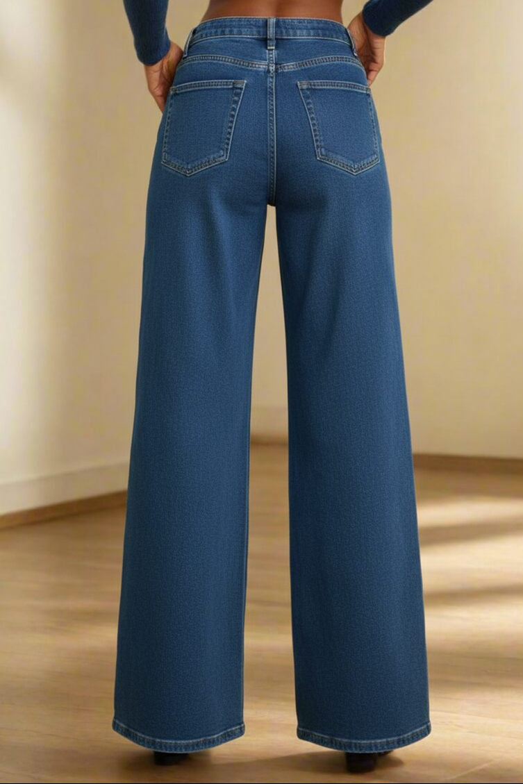 Baggy Jeans Mujer Azul Desgastados