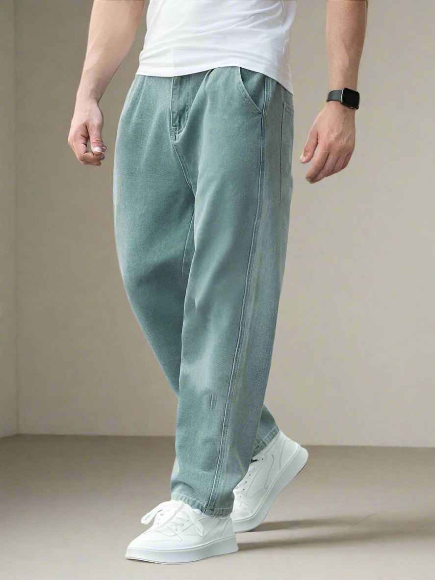 Pantalones de mezclilla boyfriend azul cielo para hombre