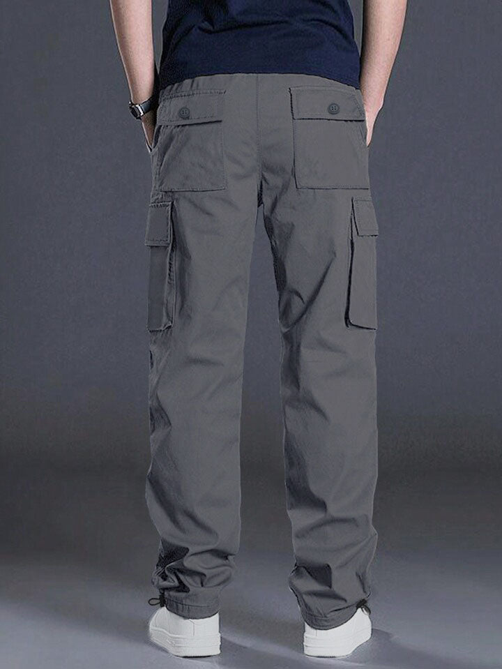 Pantalones Cargo Gris Oscuro Regulares para Hombre