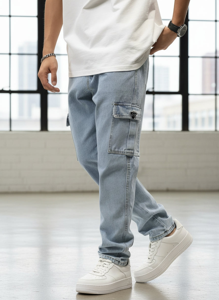 Pantalones Cargo Shein Pantalones De Mezclilla Hombre Pantalon