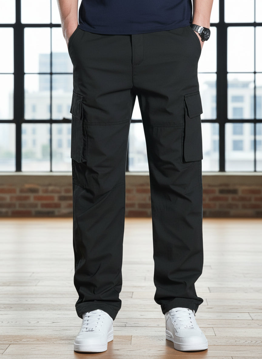 Pantalones Cargo Negros Regulares para Hombre PDMX Jeans estilo urbano