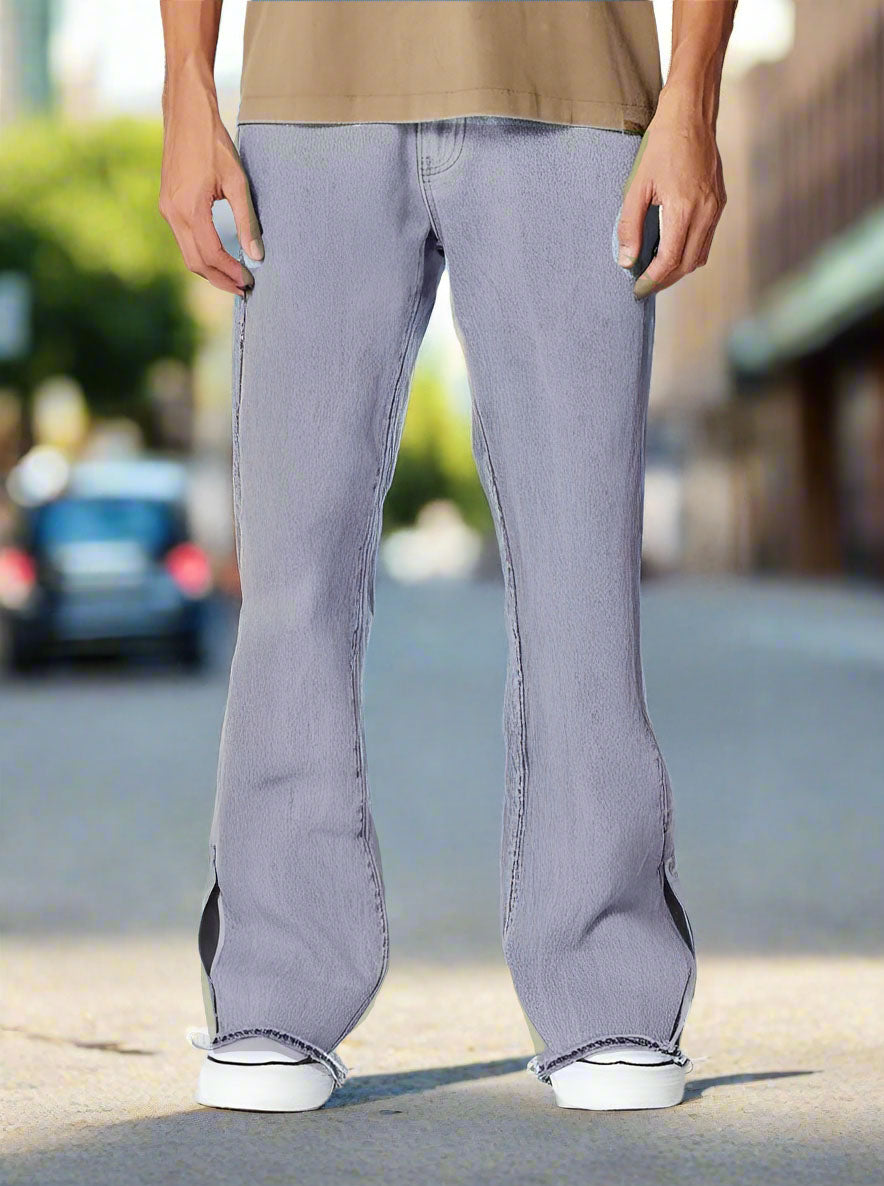 Jeans de Campana Azul Cielo para Hombre en Estilo Retro PDMX
