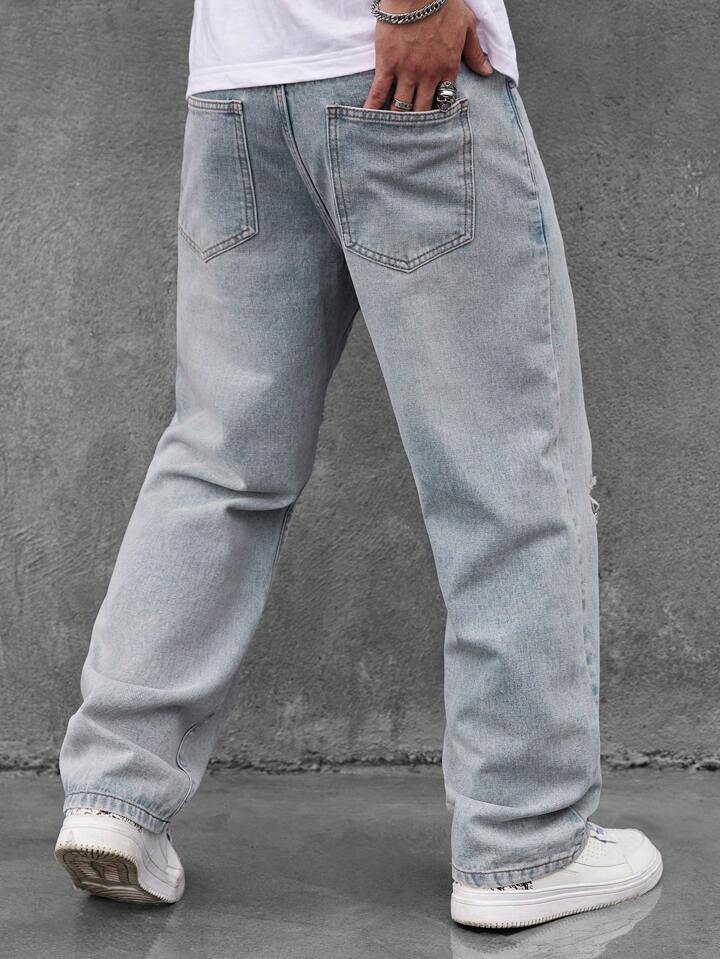 Pantalón gris mezclilla hombre sale