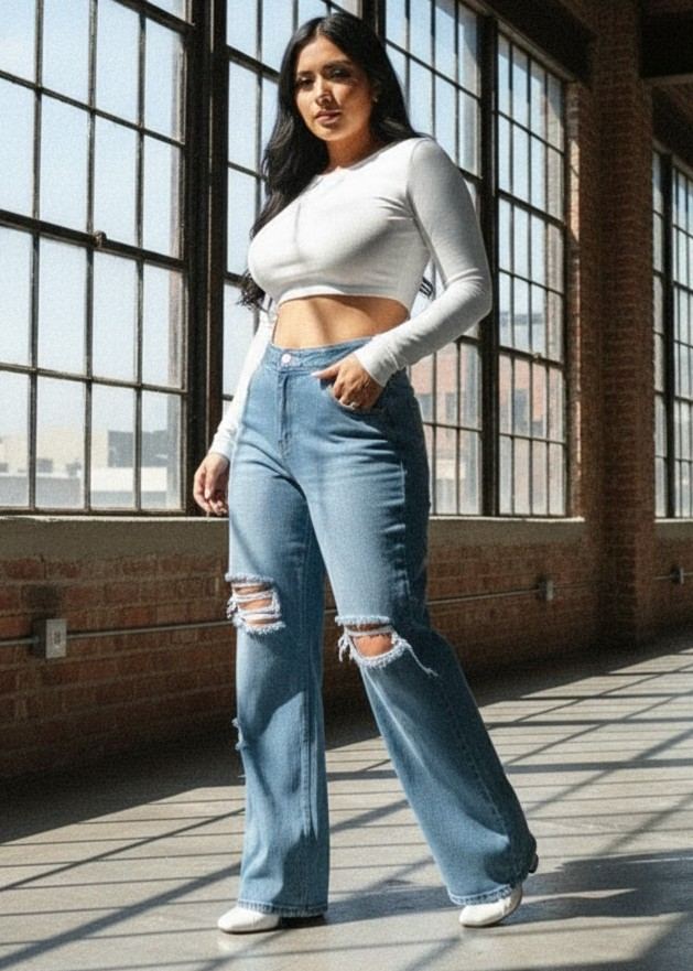 Jeans Boyfriend Azul de Tiro Alto para Mujer PDMX Jeans